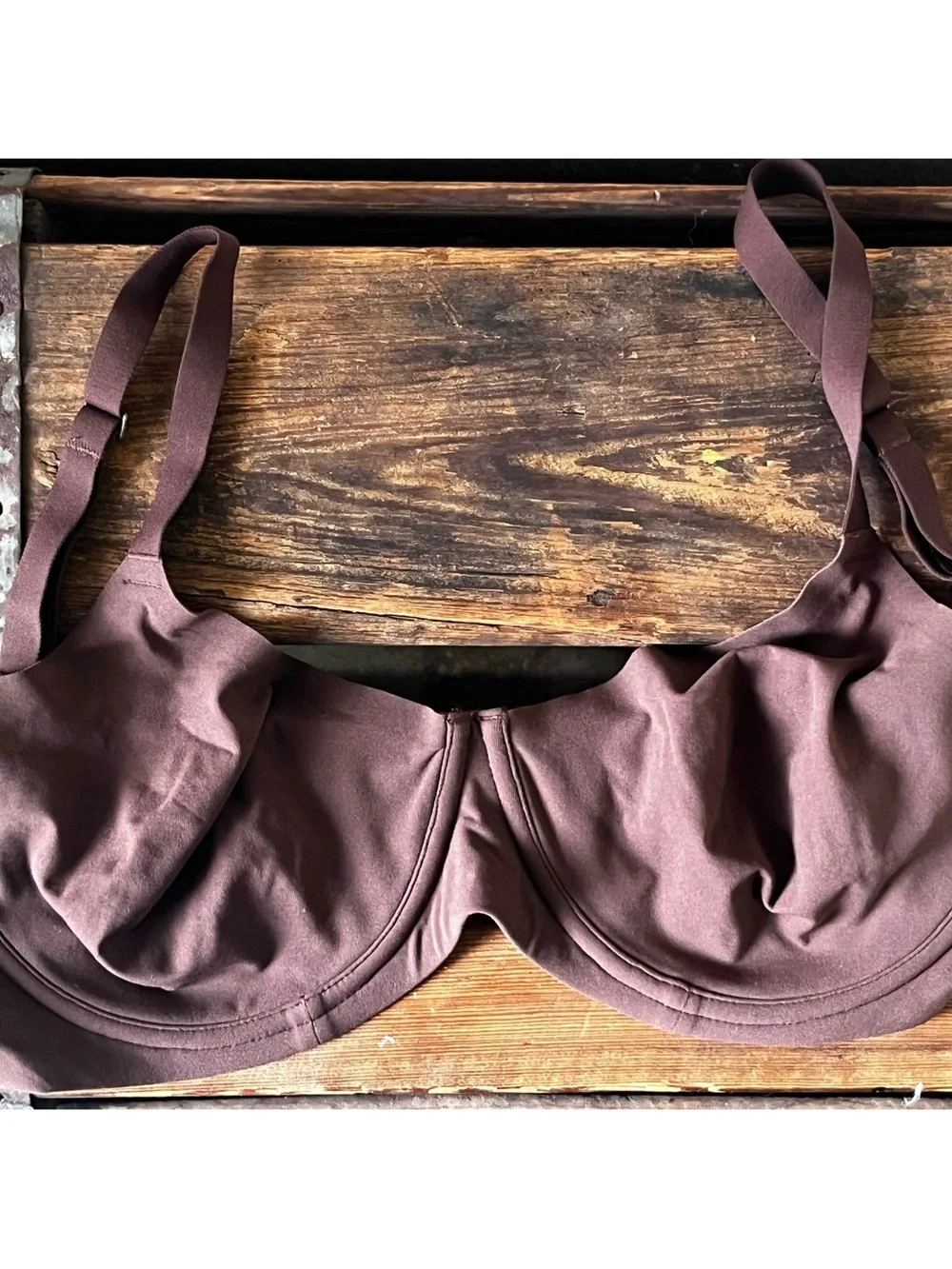 SKIMS Fits Everybody Unlined Demi Bra Cocoa Brown 34DDDD (34G) Underwire